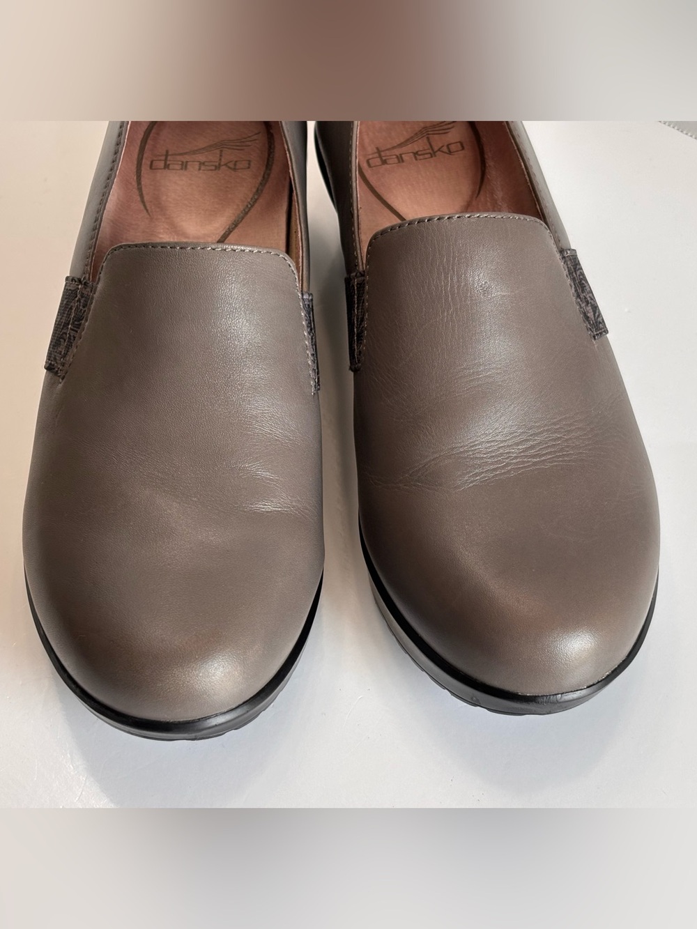 Dansko Jessica Women's Gray Leather Slip On Clogs Comfort Shoes Size 39/ US 8.5 - Picture 11 of 16